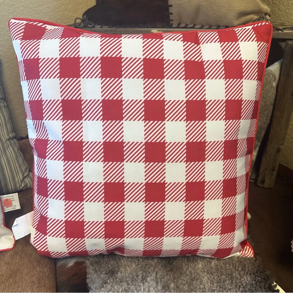 Valentine's Day highland Cow Pillow with Hearts and Gifts